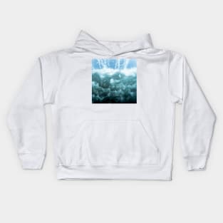 Blue underwater wave Kids Hoodie